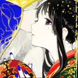  动漫女生侧脸qq头像