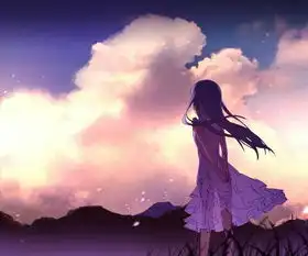  夕阳的动漫图片