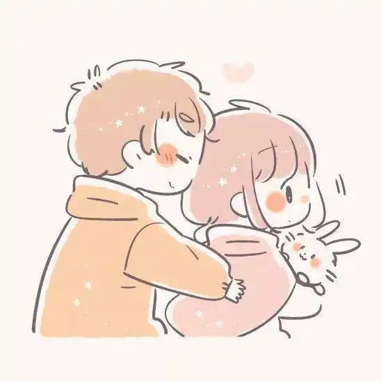  微信头像丨动漫情侣头像,情侣头像可爱呆萌一对,情侣头像一左一右配对