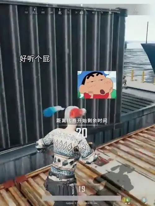  吃鸡趣事小姐姐装蜡笔小新的声音队友想打脑壳