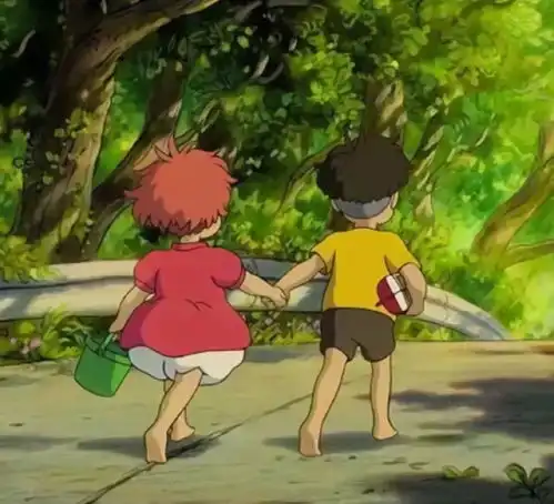  宫崎骏动漫头像波妞与宗介