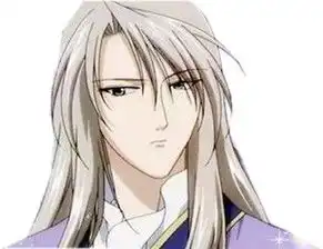  情侣头像紫色动漫上半身一男一女男的吊着一只鱼女的穿着校服吧是动漫的