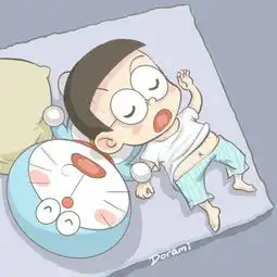  有种动漫头像有柯南有大雄在床上的q版头像