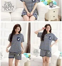  多款可选情侣睡衣睡衣女居家服女夏季韩版少女短袖短裤套装睡衣男宽松大码居家服