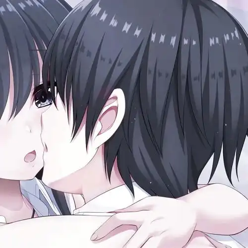  动漫情侣头像怕目光夹杂爱意所以不敢看你