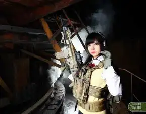  军服美少女感受美女和武装互动