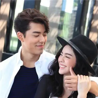  网图情头情侣双人真人我恋上你的笑你的人