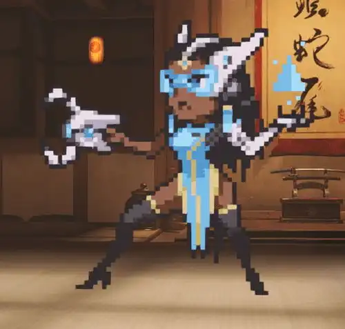  粉丝玩家用mc打造守望先锋全英雄像素画