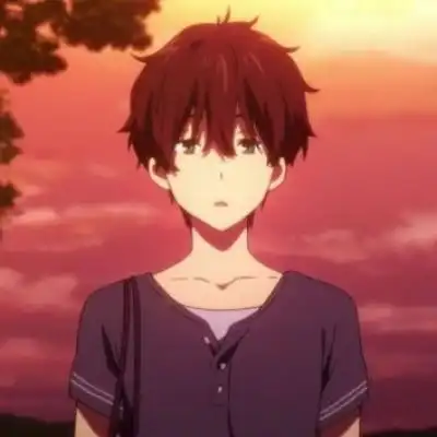  冰菓头像一男一女情侣版冰菓情头一左一右高清好看