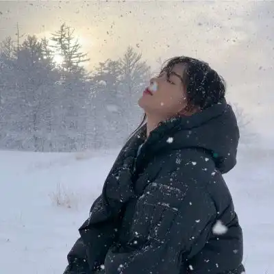  ins女生头像,下雪了,想对你说那句没说出口的话