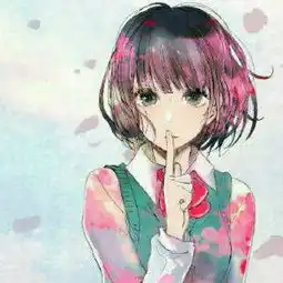  有没有和这张图背景风格匹配的二次元帅哥图片情侣头像