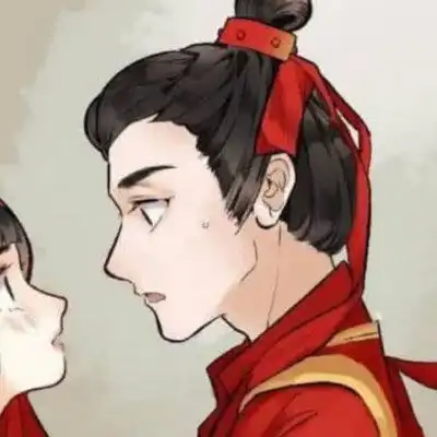  红色古风系列情侣头像堆糖古风二次元情侣红色头像