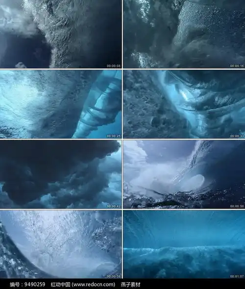  沙滩海洋冲浪视频