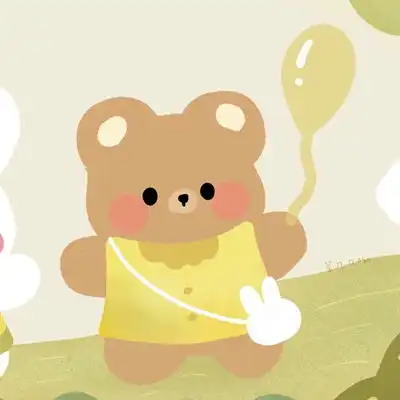  2023最新兔兔与小熊动漫情侣头像