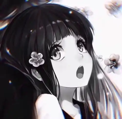  情侣头像好看超酷的二次元黑白动漫情侣头像