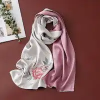  上海故事女士丝巾围巾披肩shanghaisyory上海故事真丝丝巾女100桑蚕丝纱巾小方巾围巾礼盒春夏季生日礼物送妈妈米色多少钱