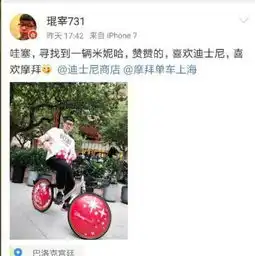  摩拜联手迪士尼上线情侣版定制车开启魔都浪漫骑行之旅...