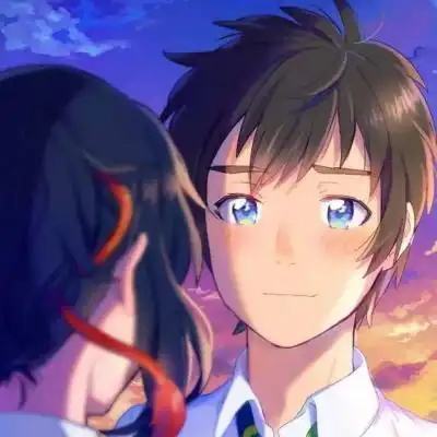  你的名字头像情侣一对单人你的名字动漫微信头像