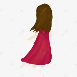  卡通红裙子女人背影免抠图素材图片免费下载高清psd千库网图片编号11816523