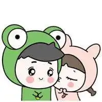  蛙哥兔姐比心情侣头像微信头像图片大全