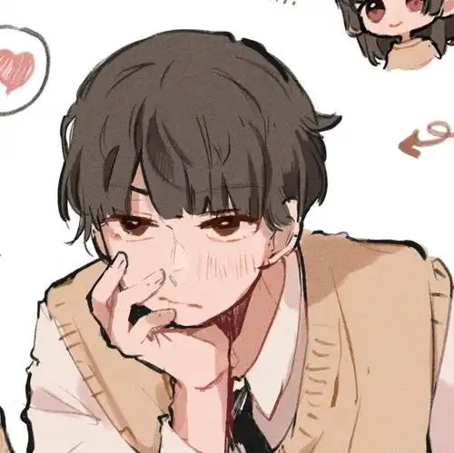  甜甜的情侣头像日落时私奔