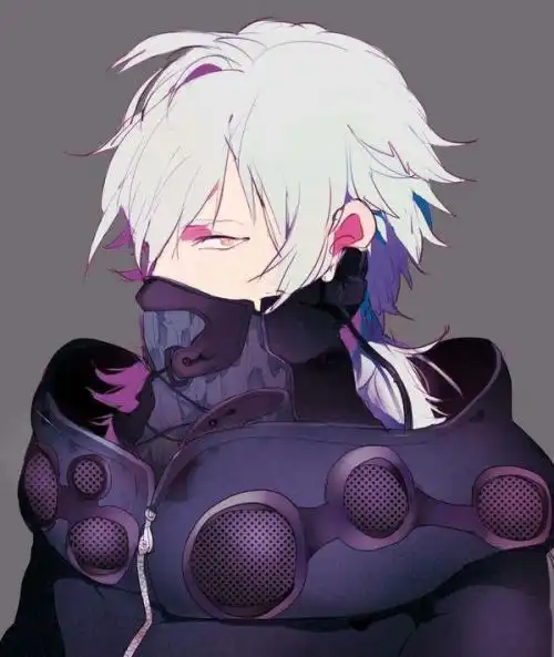  戴面具男生动漫头像