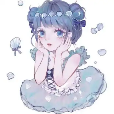 蓝色女孩头像