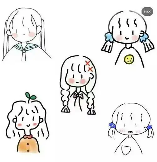  简笔人物简洁好看的手绘,一看就会