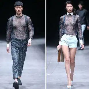  时装周情侣透视装卖弄风骚