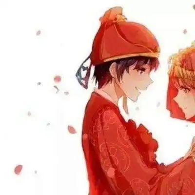  动漫情侣头像古风穿嫁衣追求简单的小生活