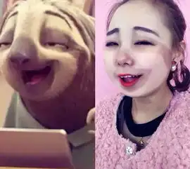  梁静模仿树懒微笑表情,尖脸变圆脸p图功力高网之易智能云主页