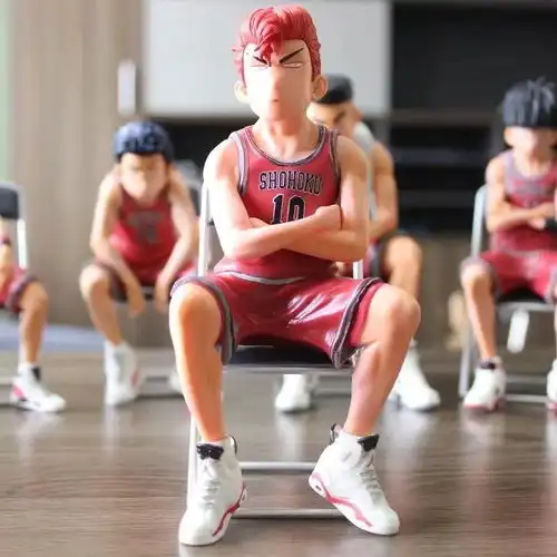  灌篮高手手办樱木花道流川枫赤木三井宫城手办汽车摆件凳子款一套