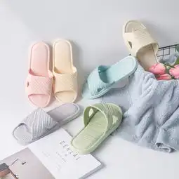  惟丽尚品日式时尚浴室拖鞋时尚情侣系列男女两双套装