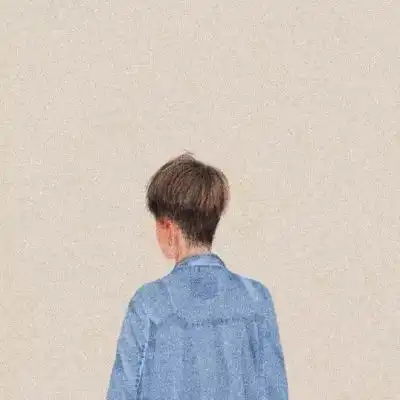  彩绘卡通人物头像,全部是背影有戴帽子的