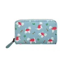  cathkidston代购春夏款stanley小狗中长款钱包皮夹
