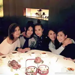 胡杏儿与闺蜜聚餐清一色都是大美女图