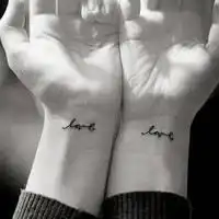  腾牛网情侣纹身小图案小清新头像不是世界太小