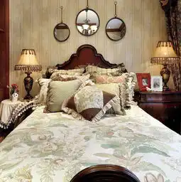  彩色91120平米三居室清新婉约田园风格卧室装修效果图