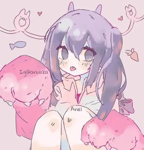  微信头像慵懒萌萌可爱的少女手绘头像动漫画风,太好看了