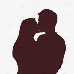  相爱相拥的情人剪影插图素材图片免费下载高清psd千库网图片编号10284081