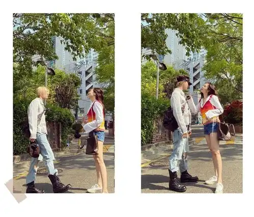  情侣装一模一样我们是处对象不是演双胞胎哈