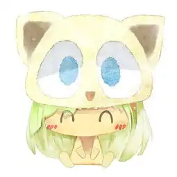  情侣头像戴猫头帽子的一男一女的卡通人物