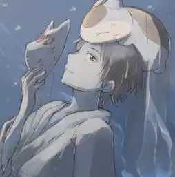  戴狐狸面具动漫图片