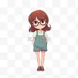  戴眼镜卡通儿童图片戴眼镜卡通儿童图片素材免费下载千库网