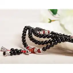  芭法娜长相厮守天然红玛瑙黑玛瑙男女情侣款手链