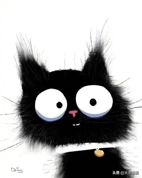  炸毛的黑猫咪萌宠漫画