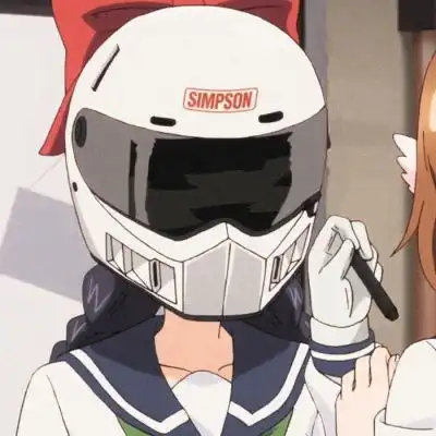  动漫女生头像头盔配蝴蝶结机卡通动漫头像我要个性网