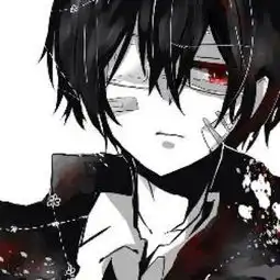  卡通头像男一只眼睛是红色的,求原图