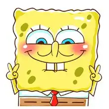  剪刀手动漫头像海绵宝宝来自一米阳光堆糖,美好生活研究所