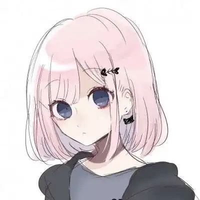  个性短发动漫女生头像手绘短发女生头像彩色系列